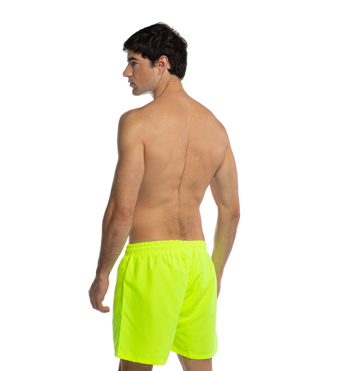 Solid Neon Yellow - Swim Shorts