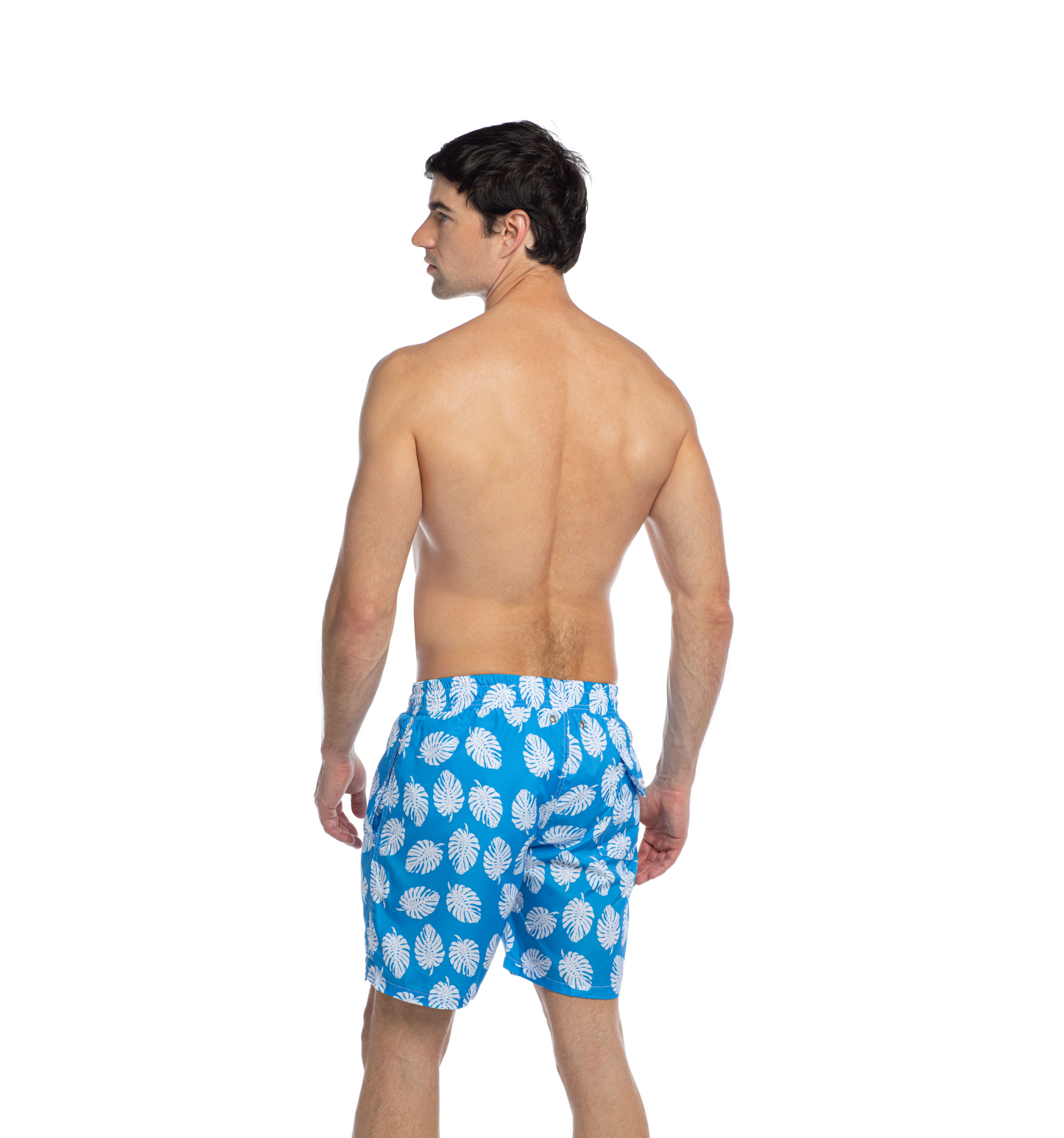 Splendour - Palm Leaves Blue - Swim Shorts