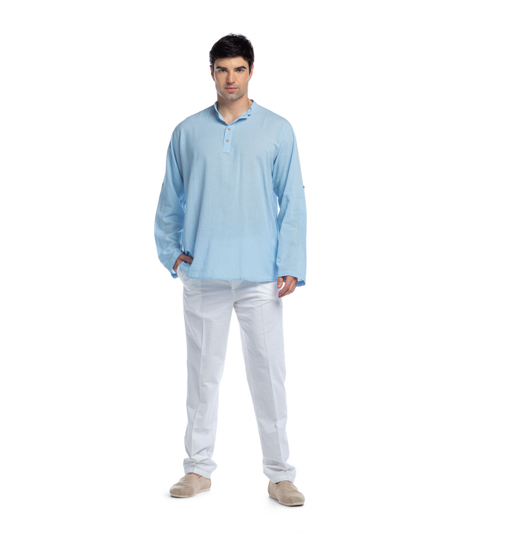 Summer T-Shirt - Long Sleeve-Blue