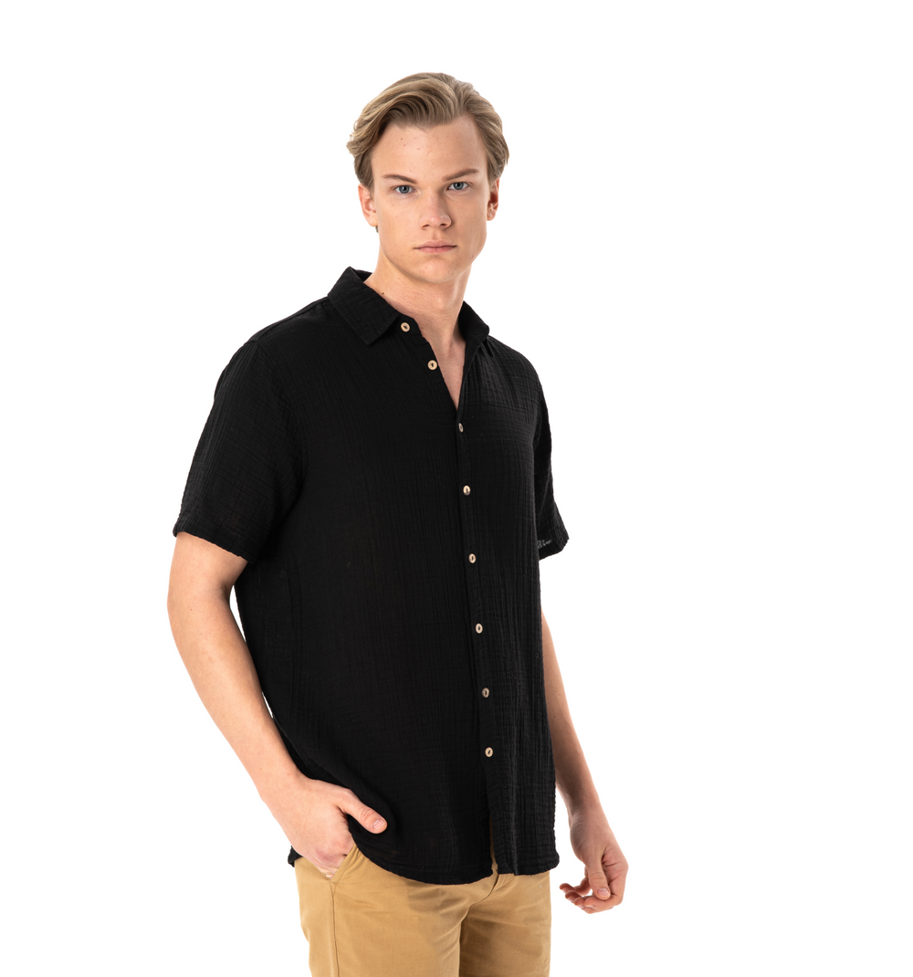 TIM DOUBLE SHIRT-BLACK