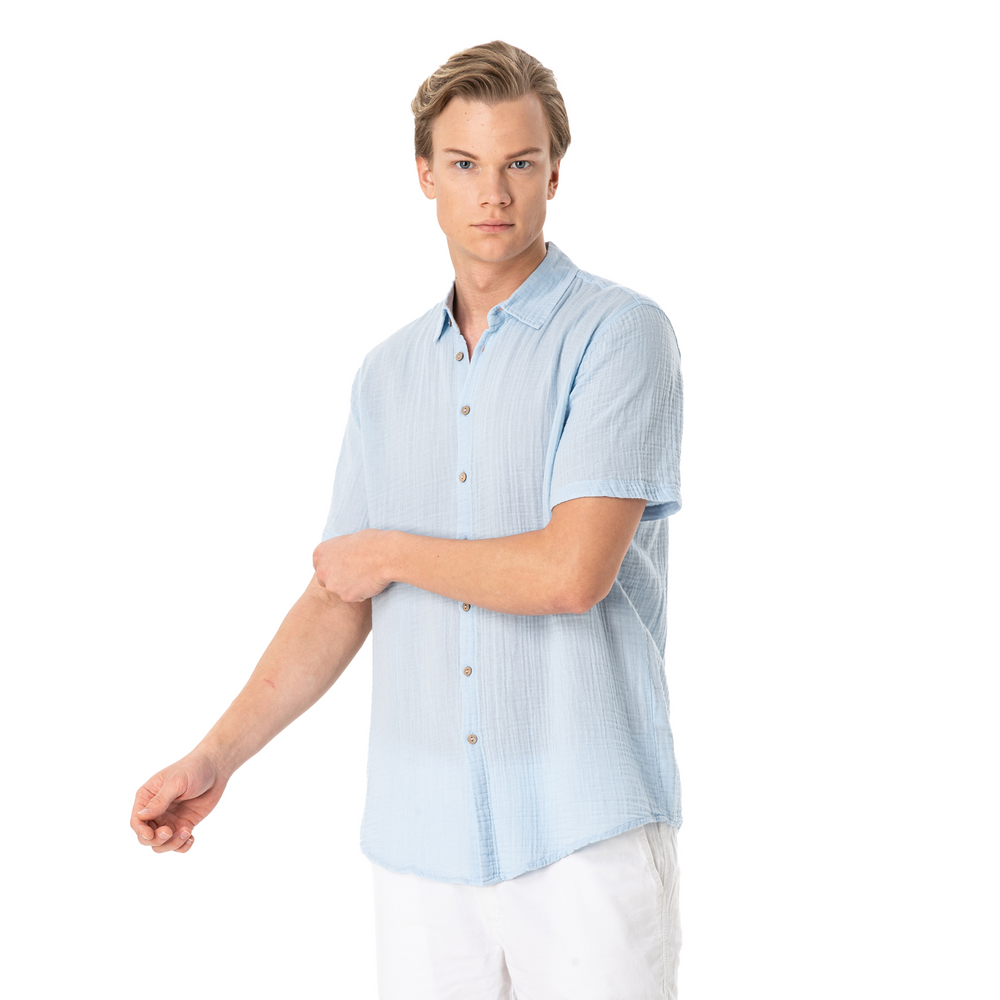 TIM DOUBLE SHIRT-ICE BLUE