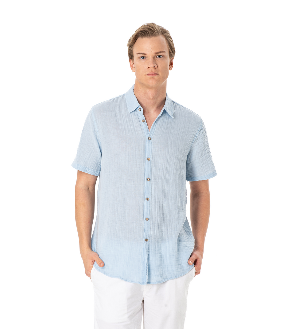 TIM DOUBLE SHIRT-ICE BLUE