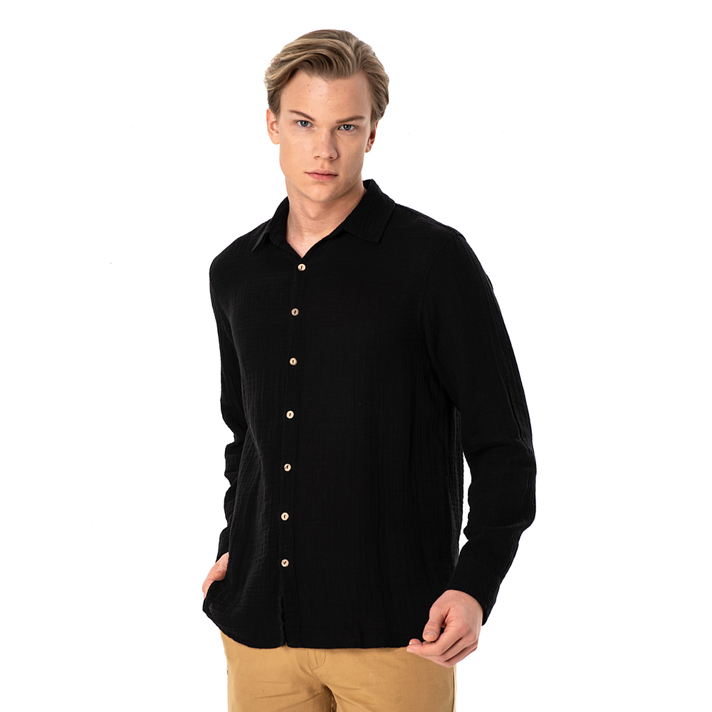 TIMMY DOUBLE SHIRT-BLACK