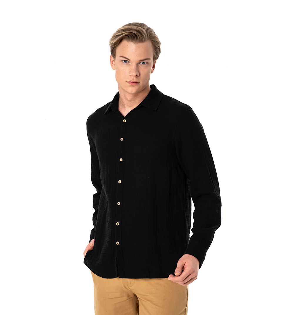 TIMMY DOUBLE SHIRT-BLACK