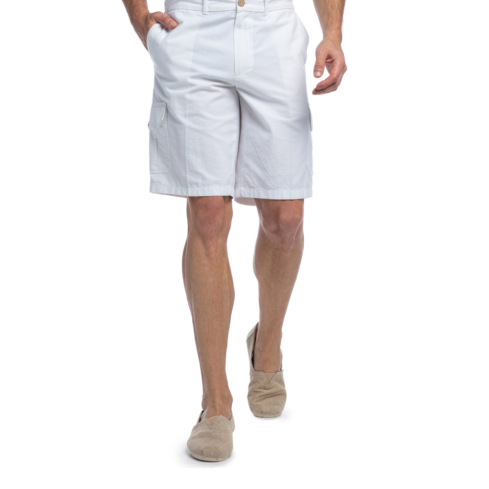 WILLIAM CARGO SHORTS-WHITE