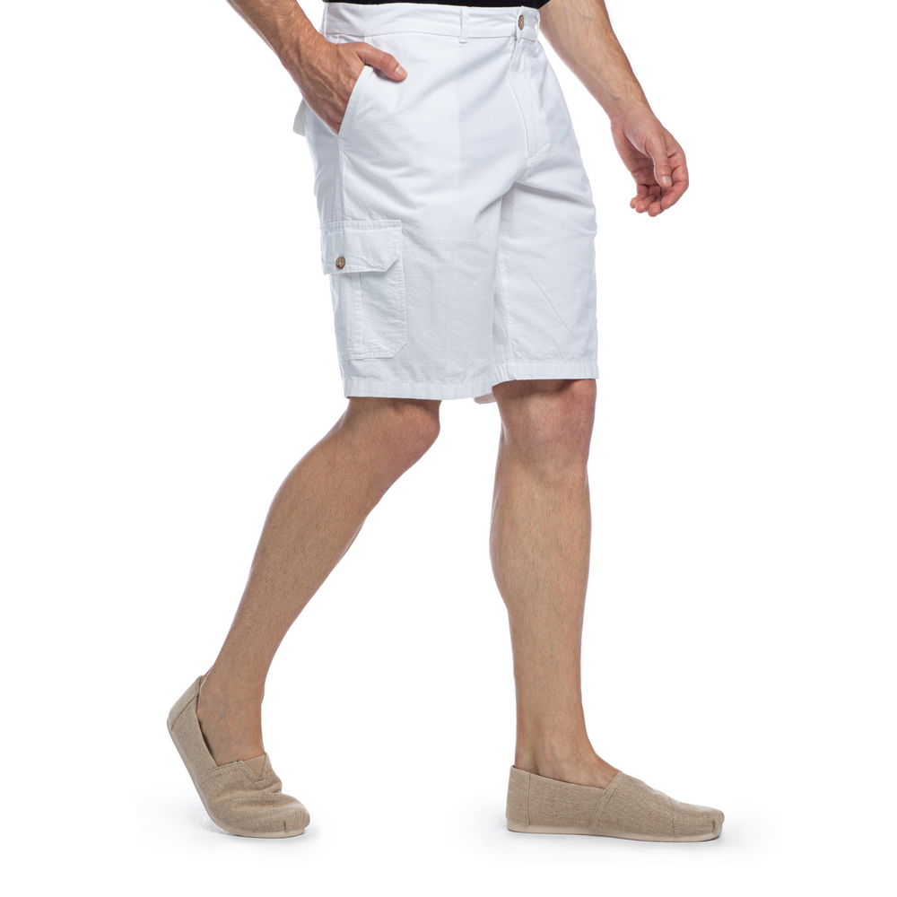 WILLIAM CARGO SHORTS-WHITE