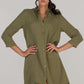 DOUBLE SHIRT TUNIC-OLIVE