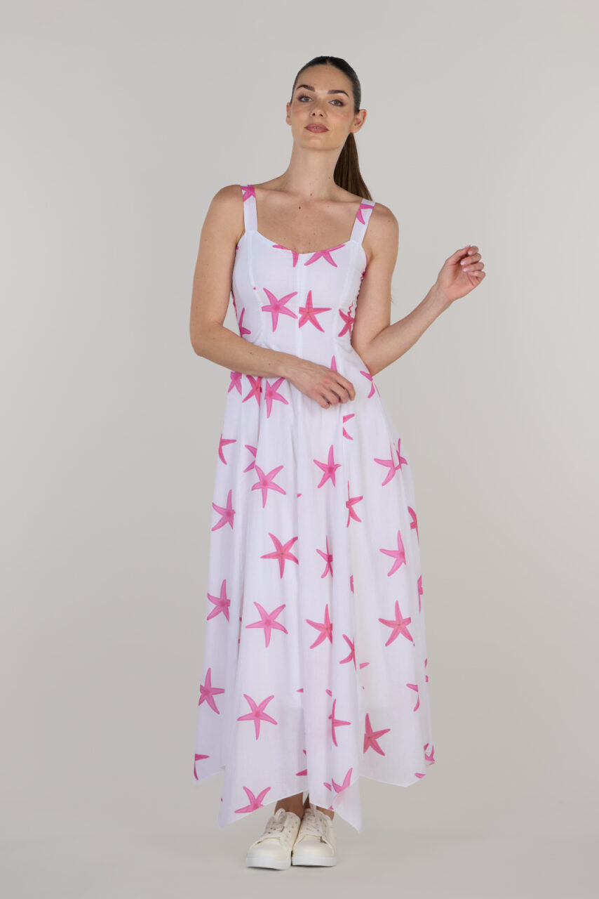 Eva fit & flare long dress