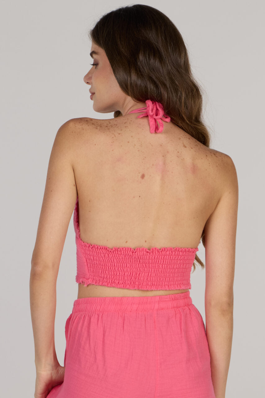 KATTY MINI TOP DOUBLE-HOT PINK