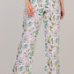 DOUBLE COTTON TROUSERS-WHITE/GREEN