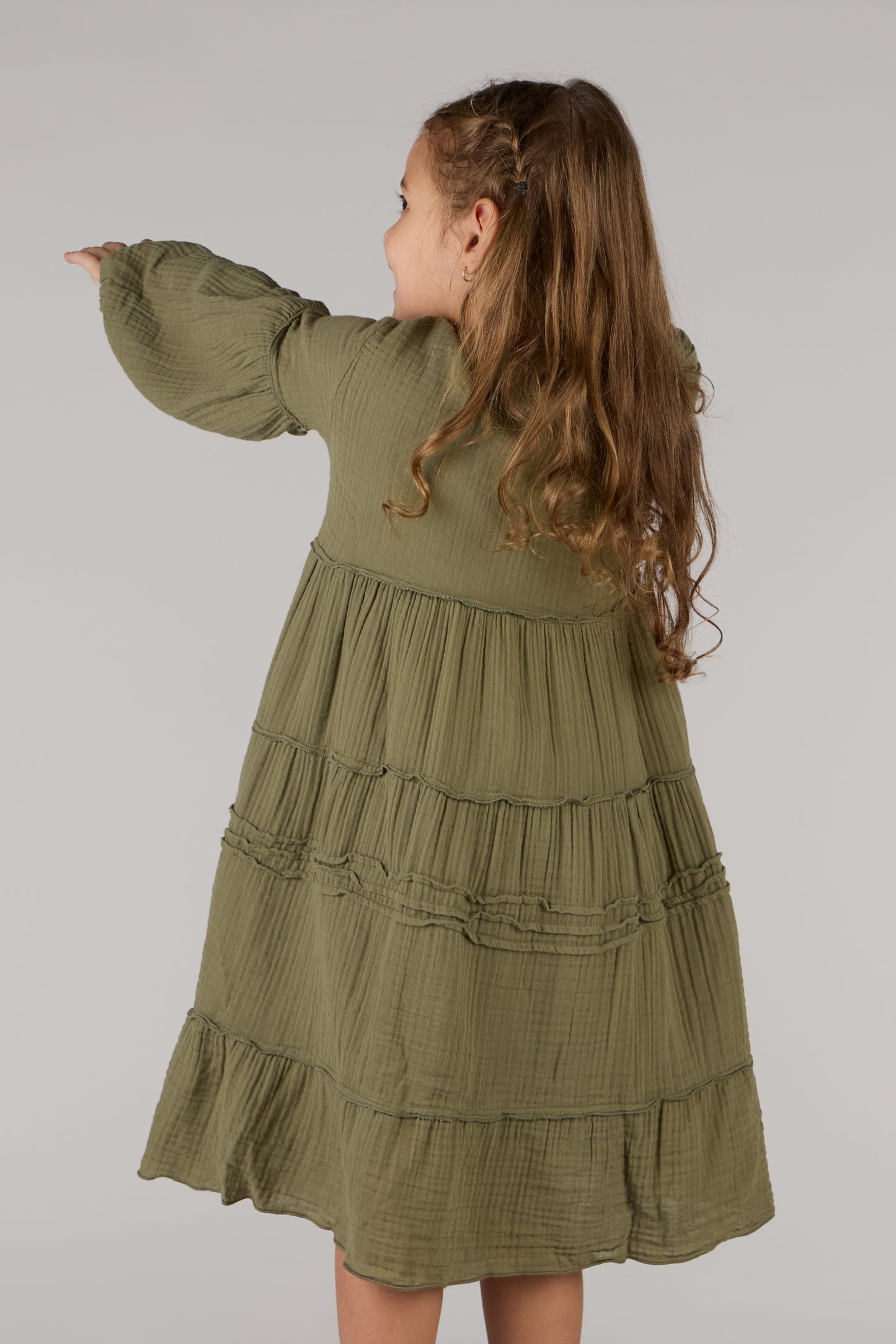 POLYANNA DRESS-OLIVE