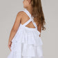 KIDS WAVES DRESS DC-WHITE