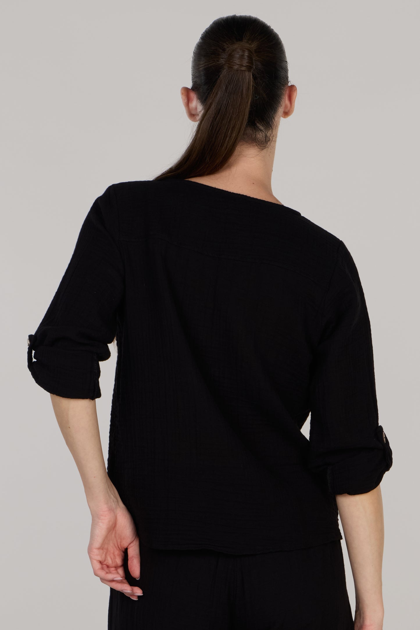 Рубашка Дженни, двусторонняя, черная.