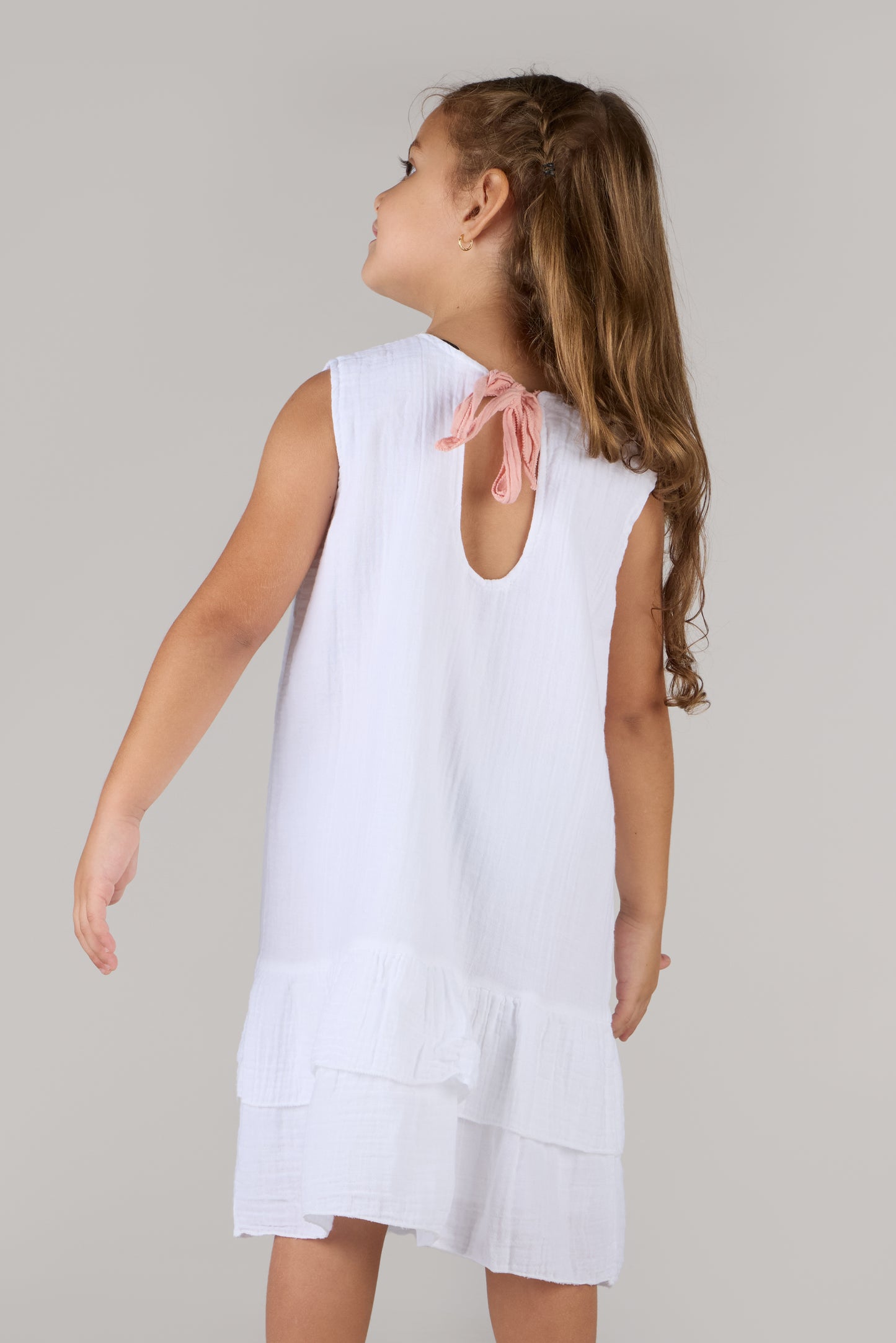 KIDS RIVER DRESS DC-WHITE