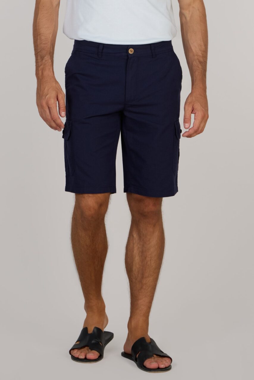 WILLIAM CARGO SHORTS-NAVY BLUE