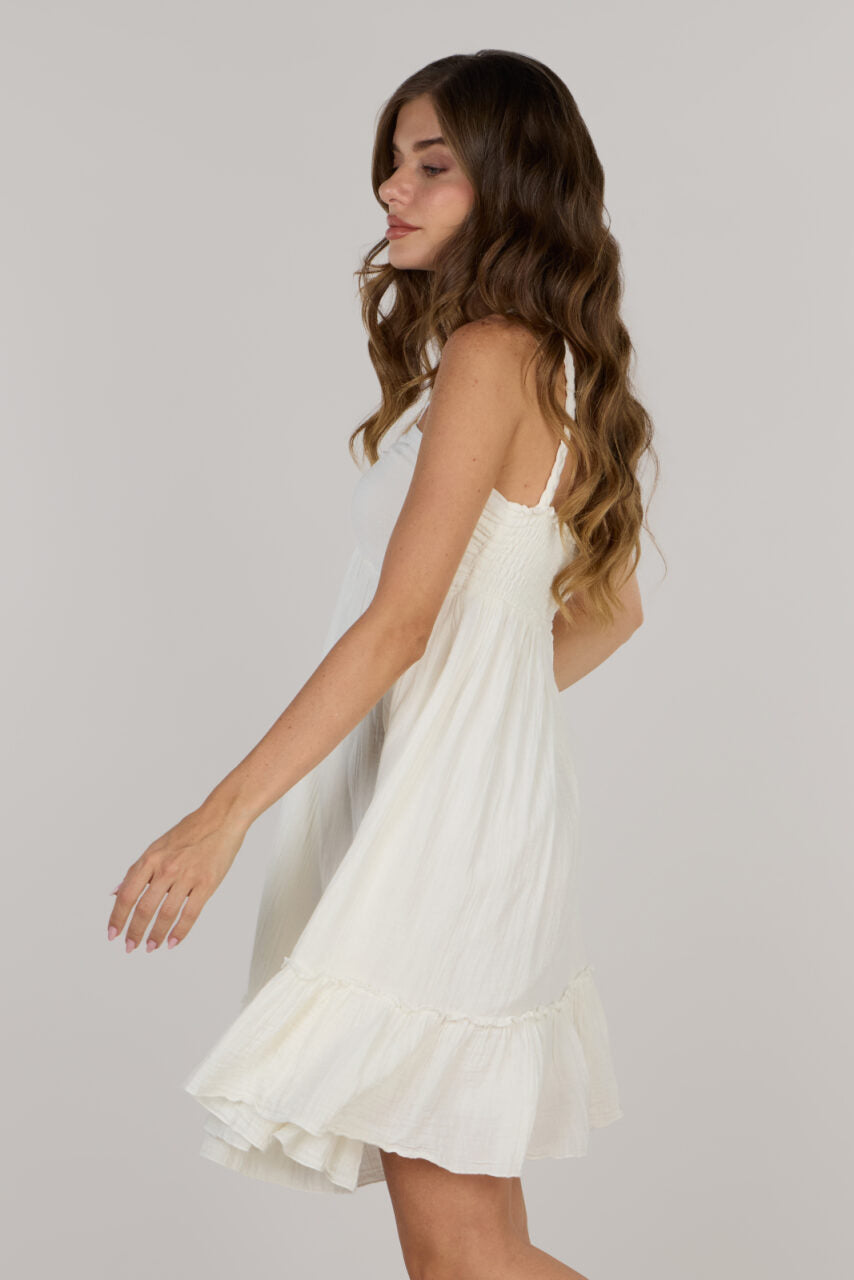 Aura Halter Neck Short Dress