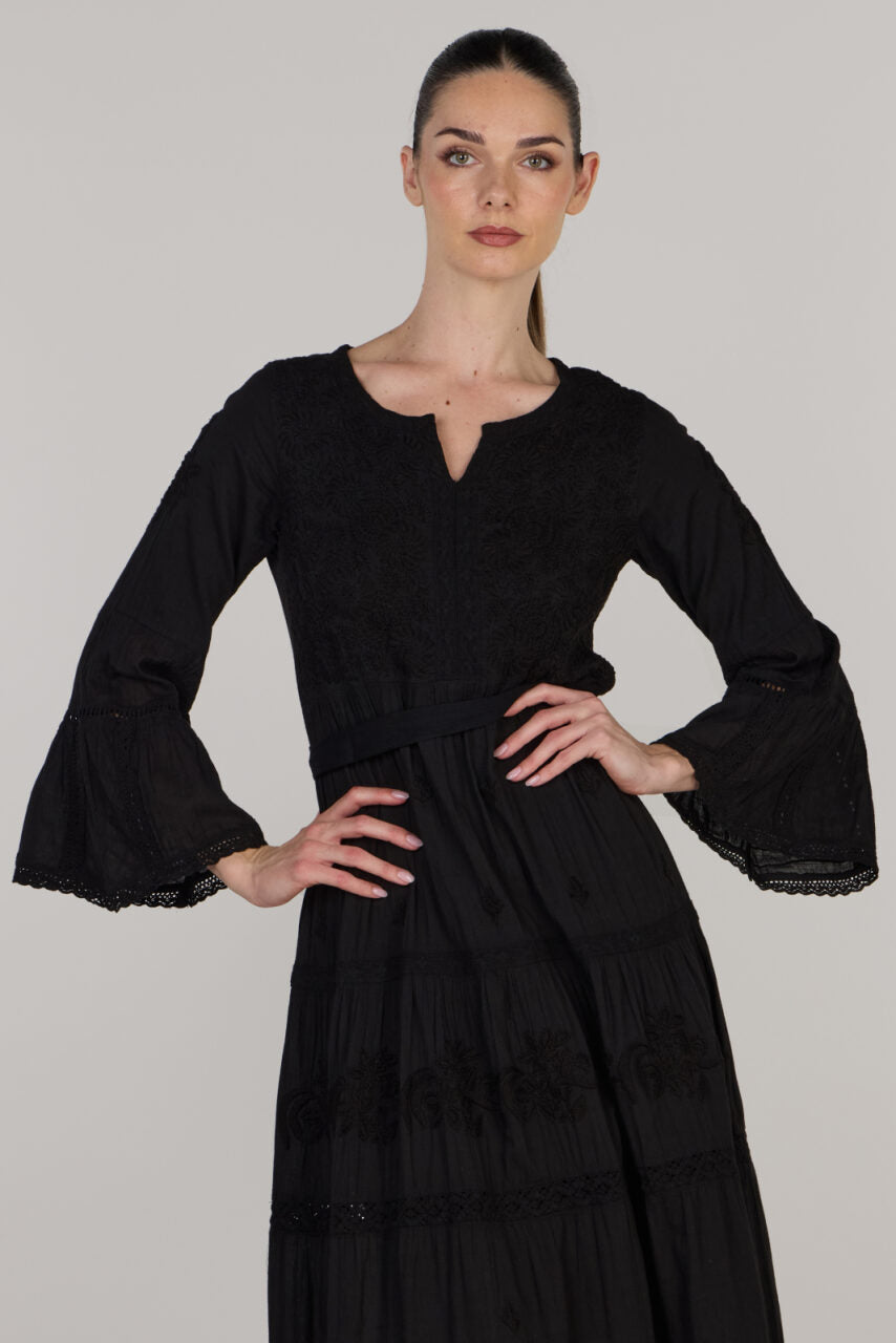 Giselle Flared Sleeve Dress