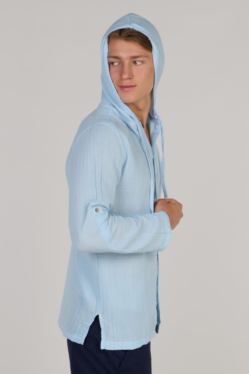 Hoodie Double Comfort Shirt-Ice Blue