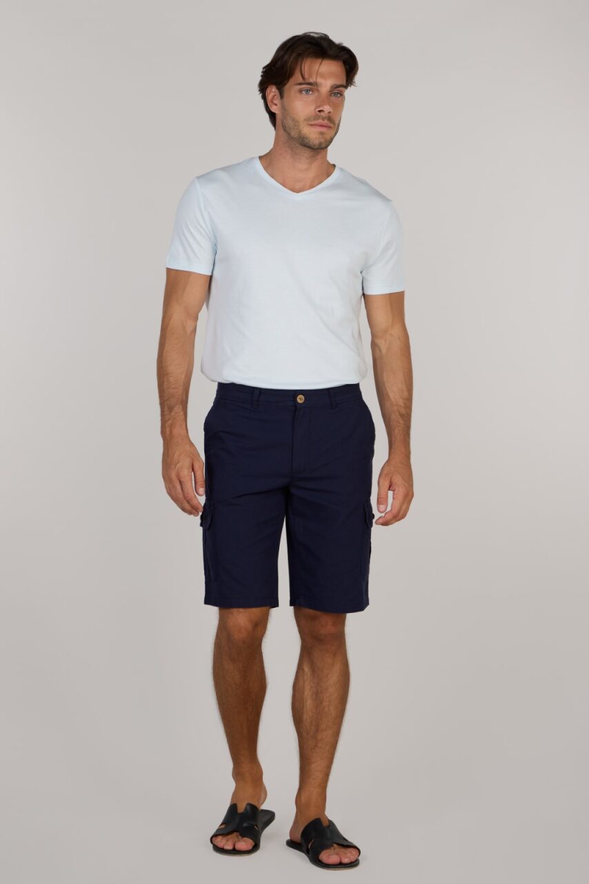 WILLIAM CARGO SHORTS-NAVY BLUE