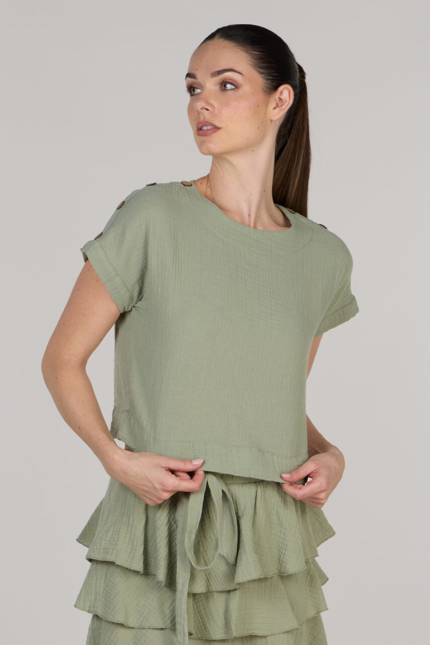 JENNY TOP DOUBLE-LIGHT OLIVE