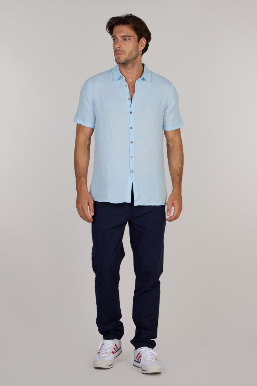 TIM DOUBLE SHIRT-ICE BLUE