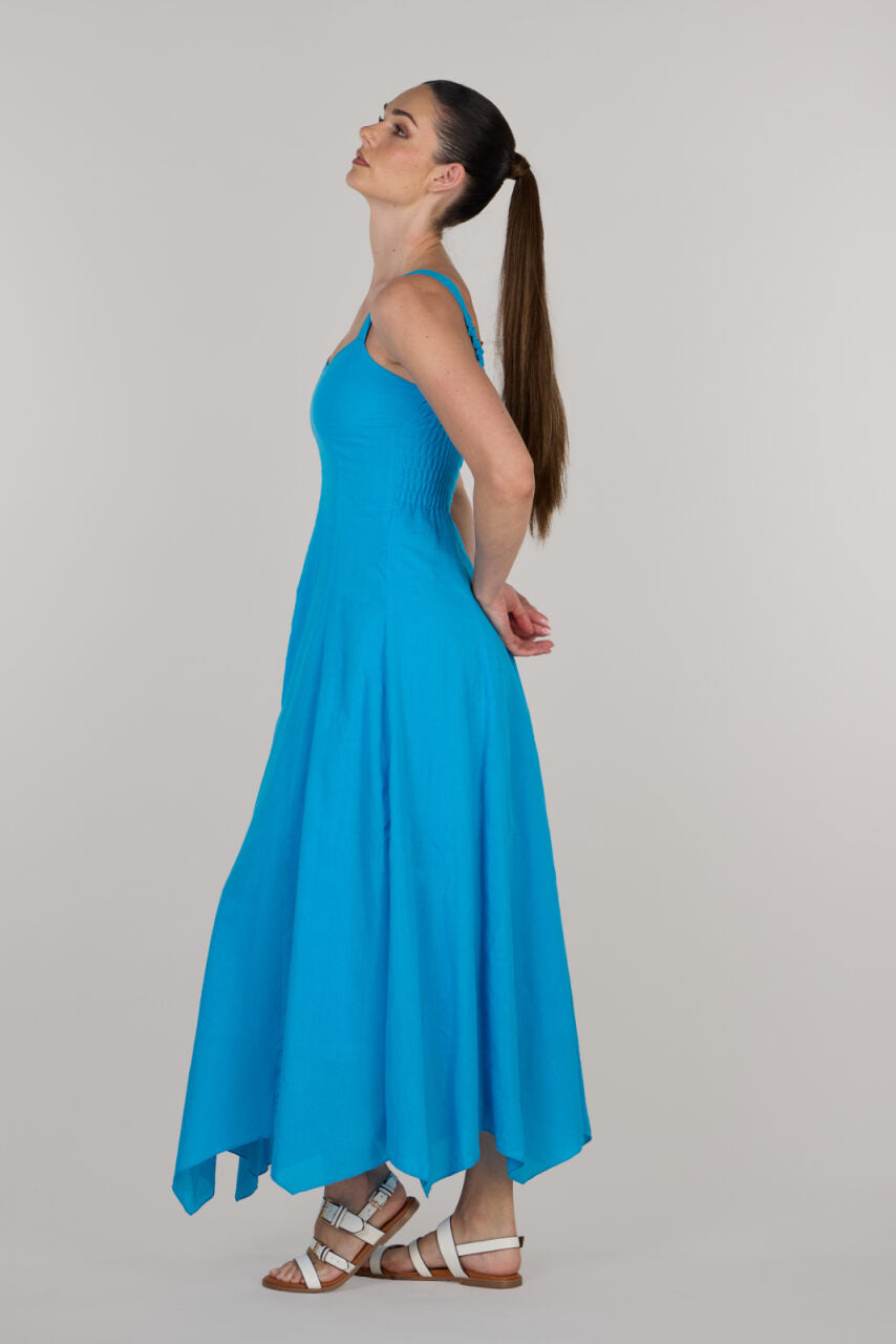 Eva fit & flare long dress