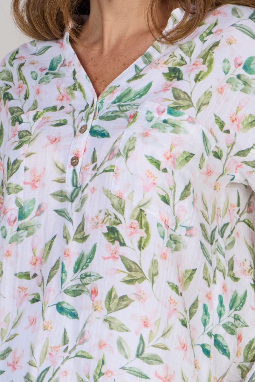 KATTY TOP DOUBLE - WHITE/GREEN