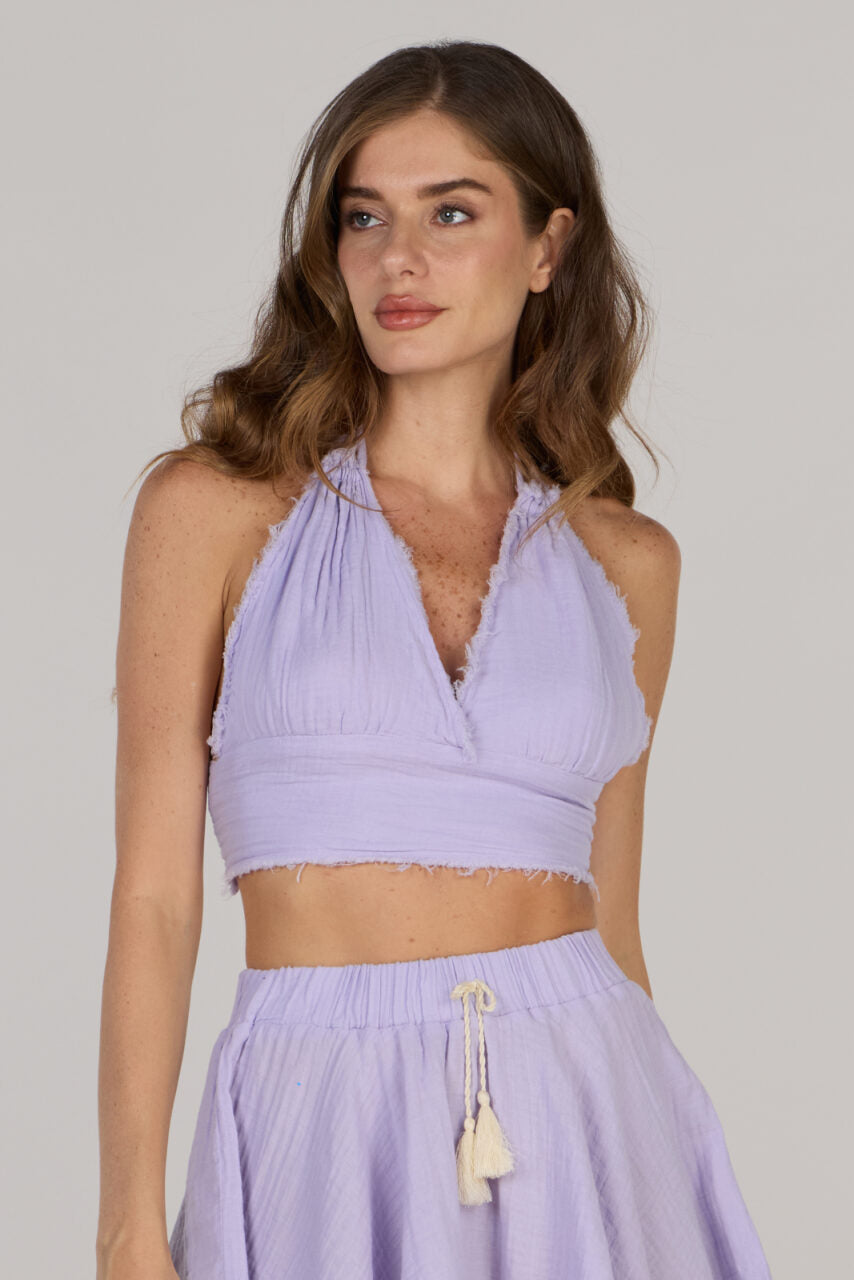 KATTY MINI TOP DOUBLE-LILAC