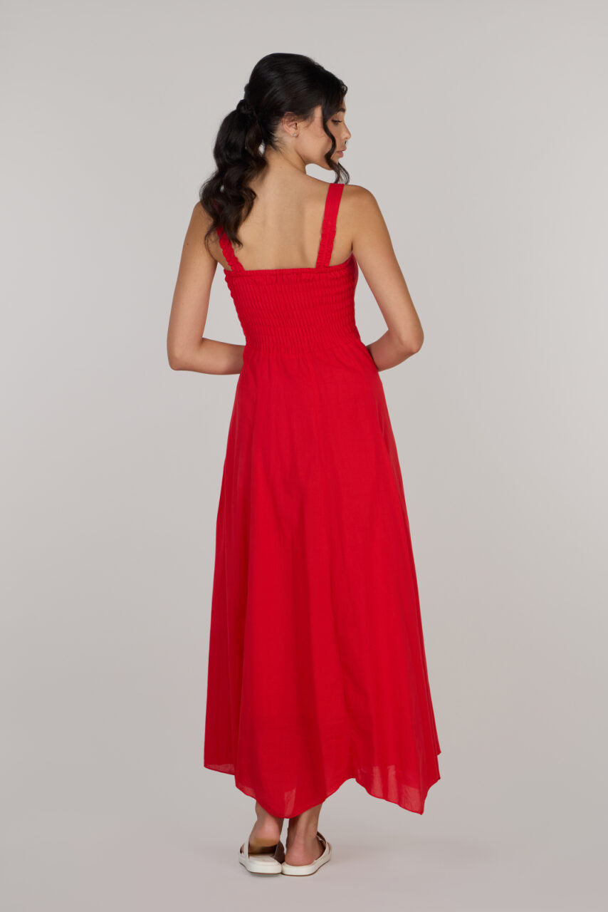 Eva fit & flare long dress