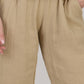 DOUBLE COTTON TROUSERS-MINK
