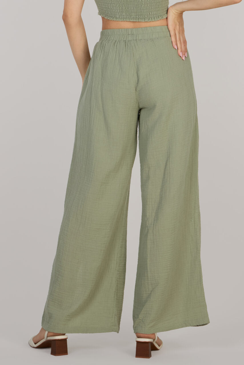 JENNY DOUBLE PANT- LIGHT OLIVE