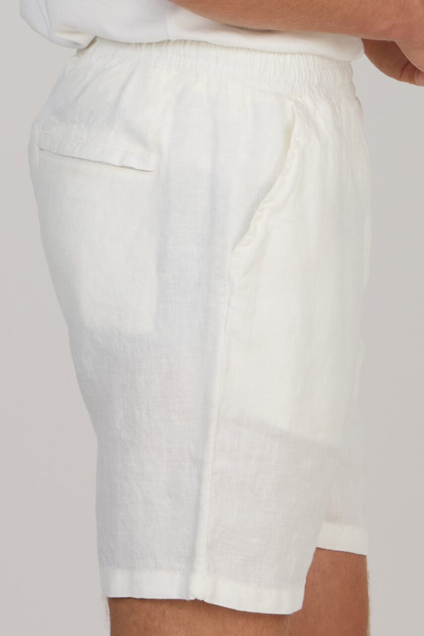 ICONIC LINEN LIGHT SHORTS-WHITE