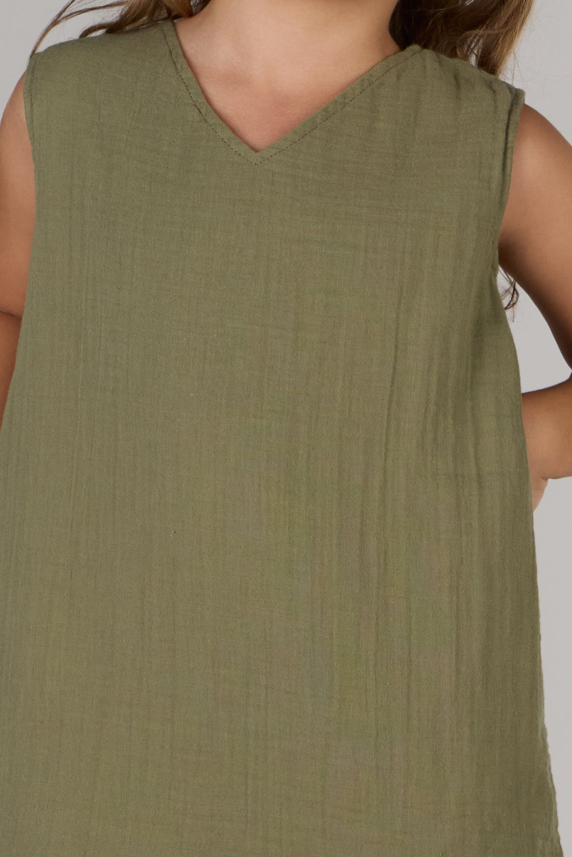 KIDS RIVER DRESS DC-OLIVE