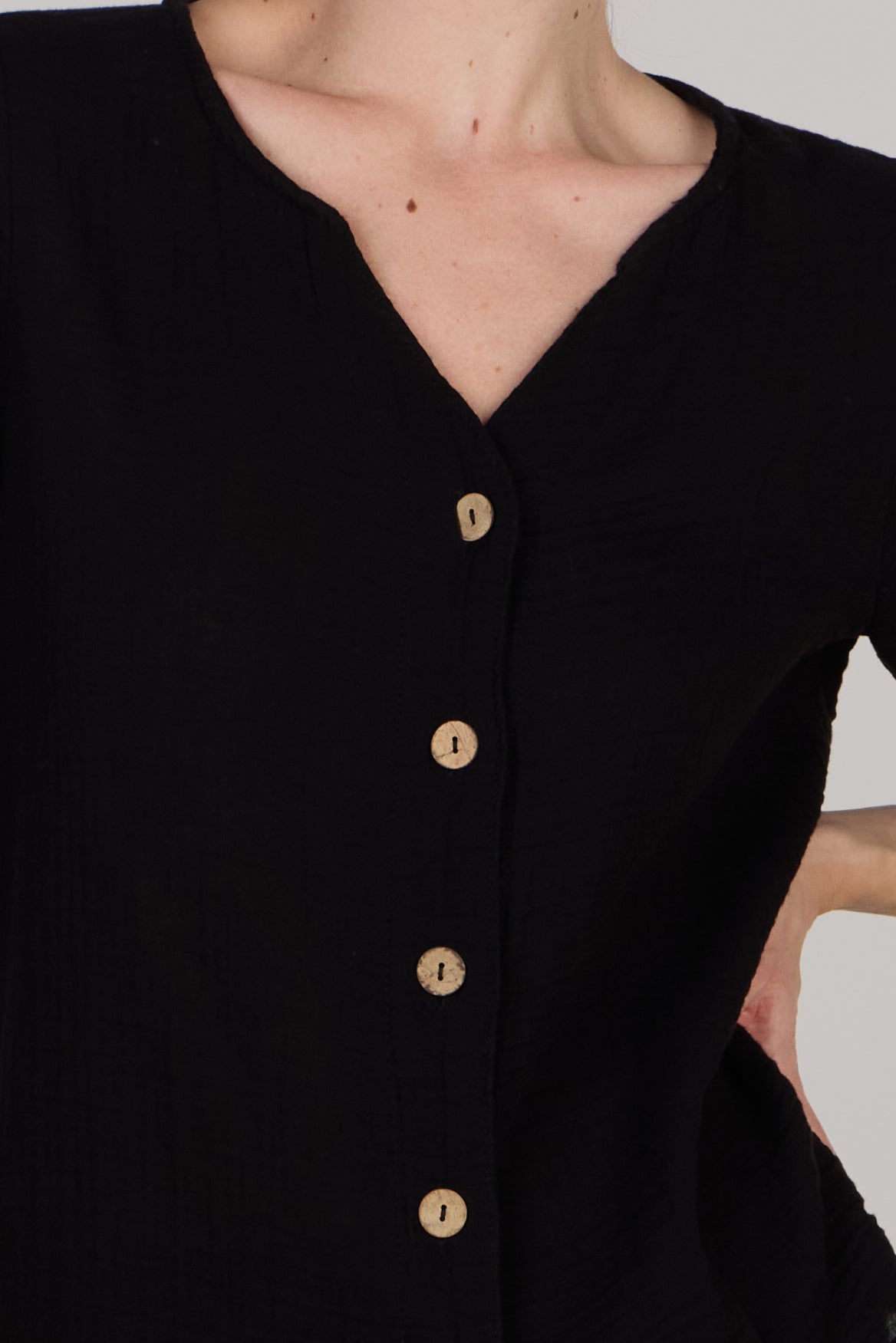 Рубашка Дженни, двусторонняя, черная.