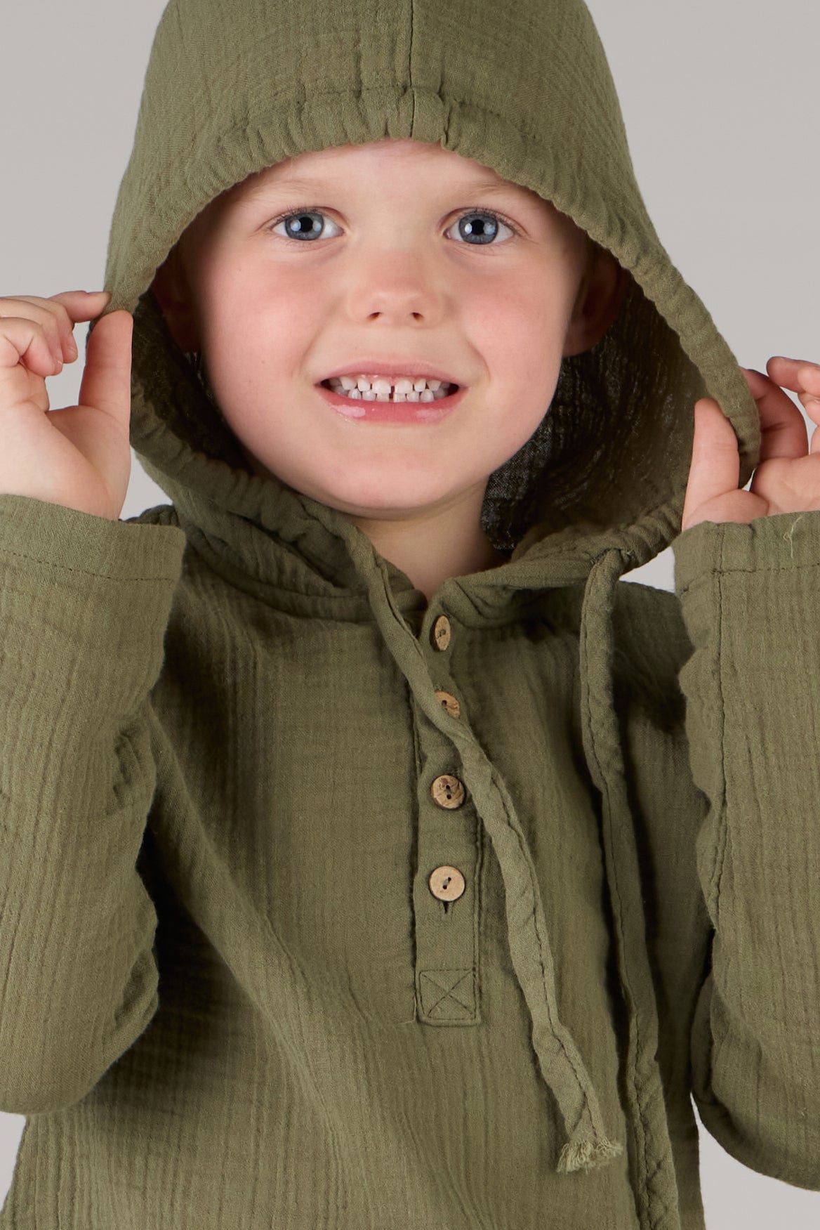 KIDS HOODIE SHIRT DC-OLIVE
