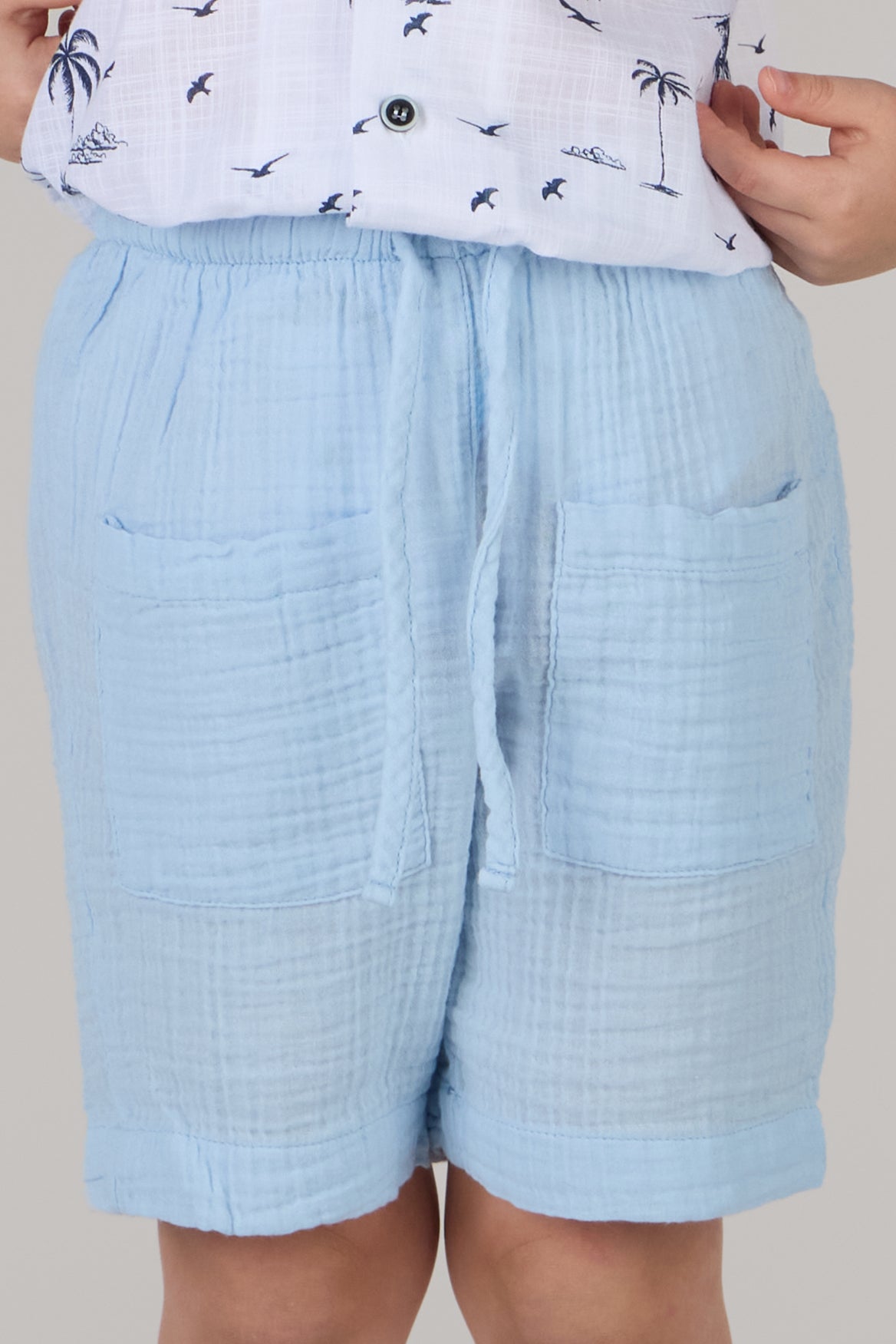 KIDS SHORTS DC-ICE BLUE