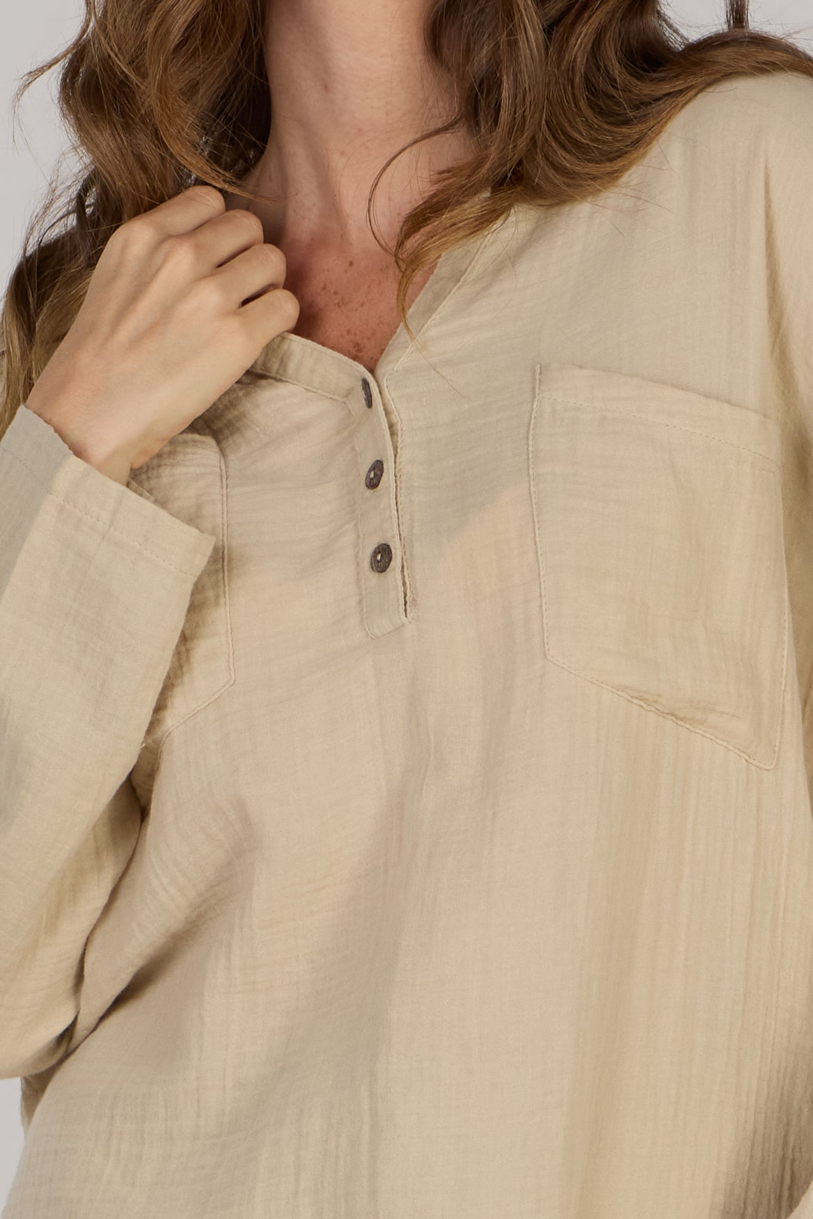 KATTY V-NECK LONG SLEEVE TOP