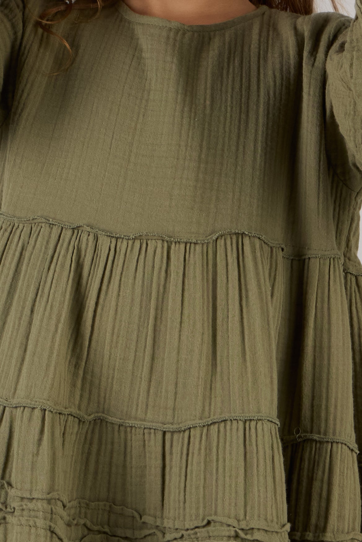 POLYANNA DRESS-OLIVE