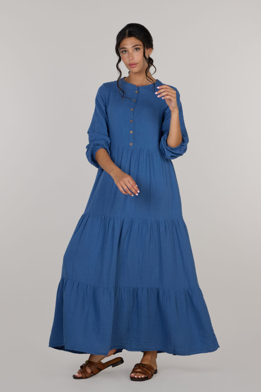 IRINA LONG DRESS DC-INDIGO