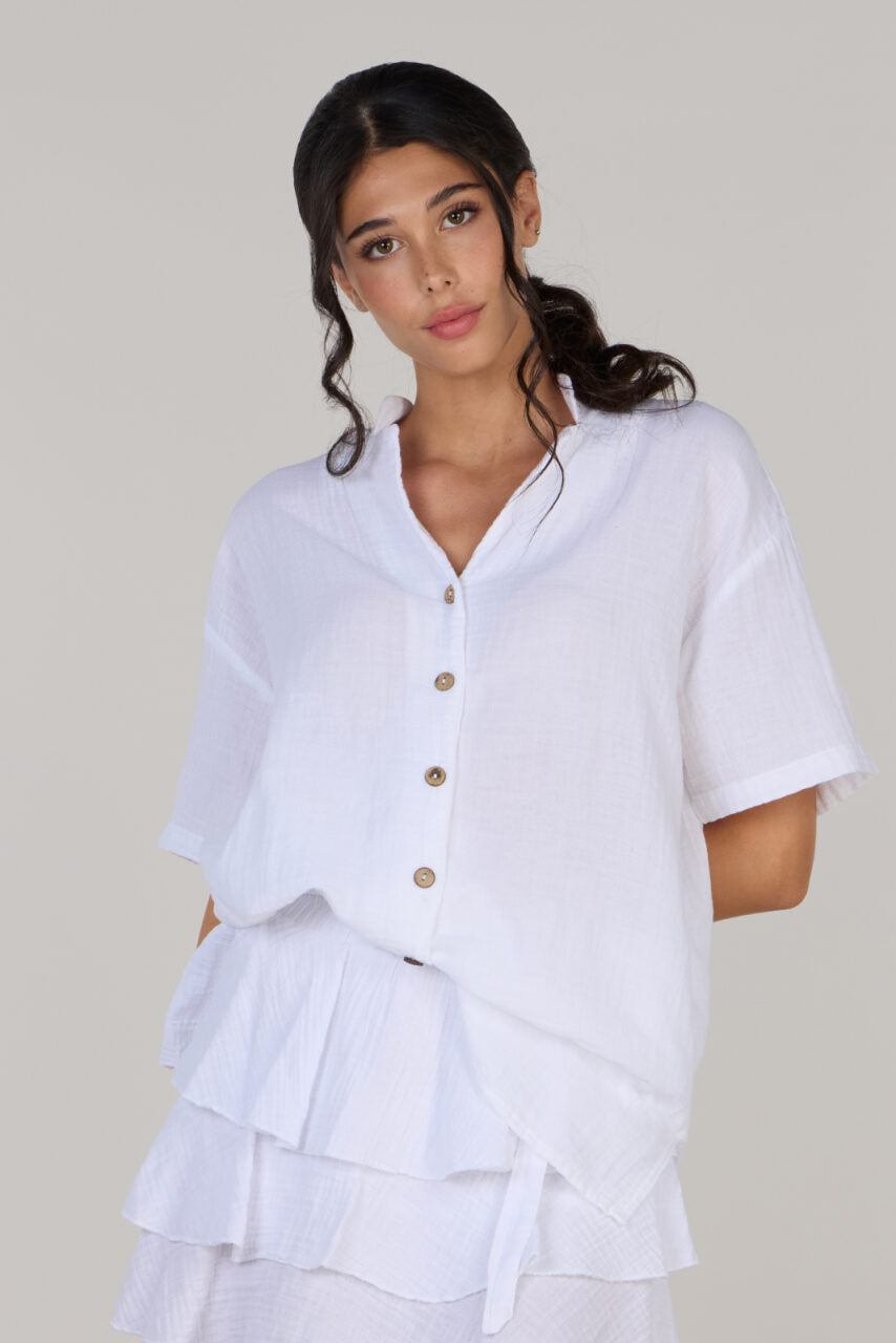 JENNY SS SHIRT DC-WHITE