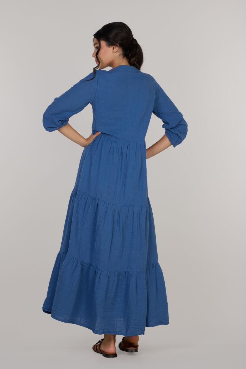 IRINA LONG DRESS DC-INDIGO