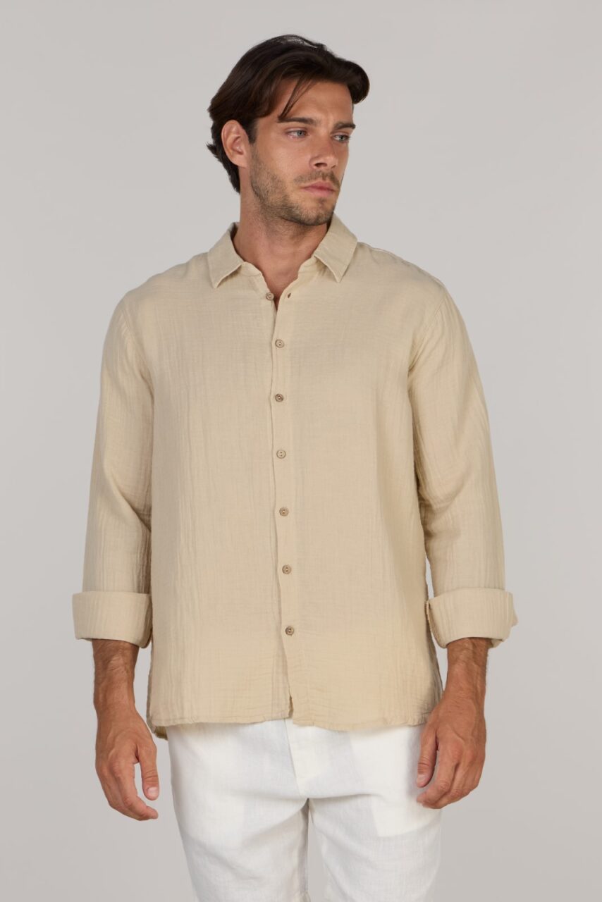 TIMMY DOUBLE SHIRT-BEIGE