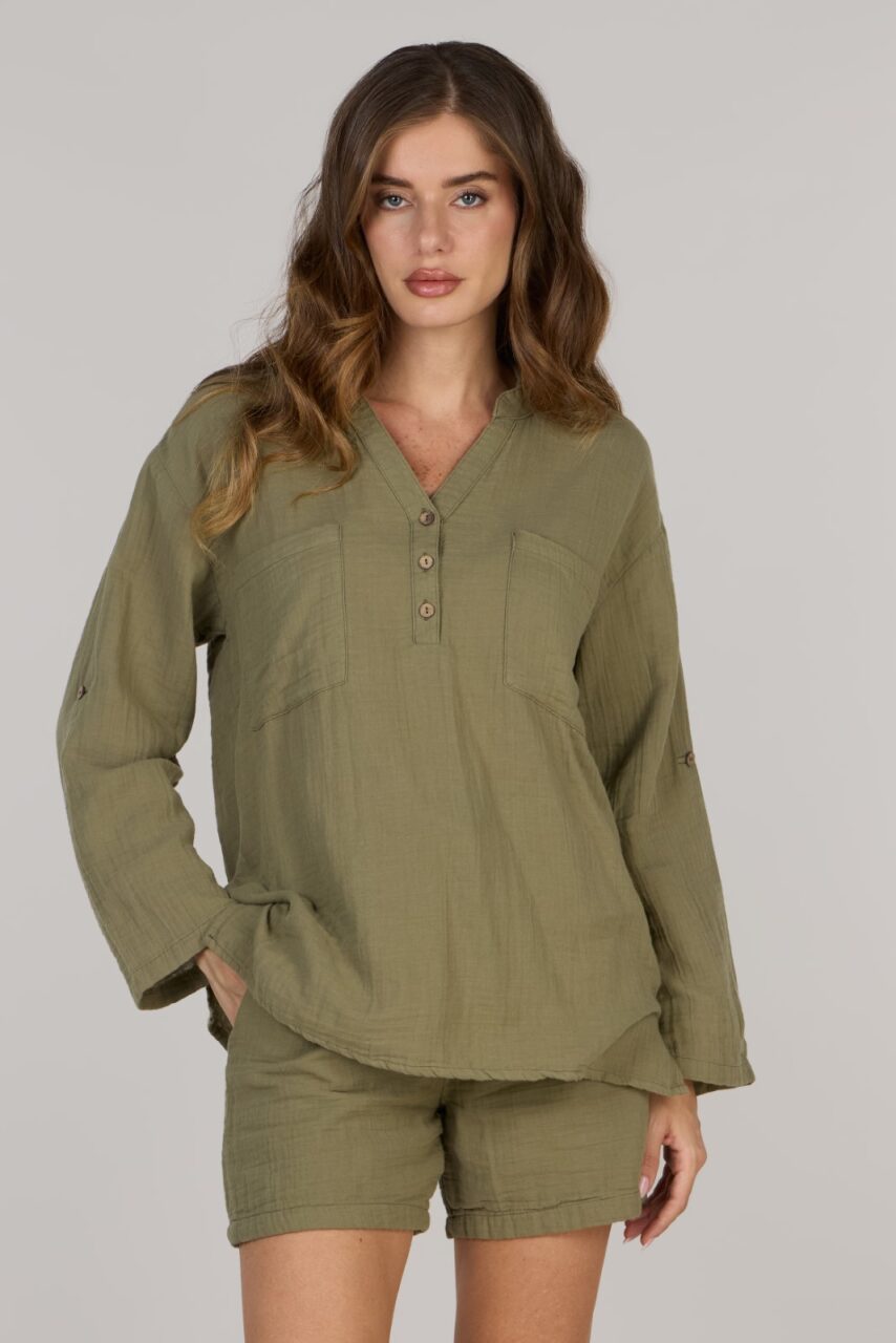 KATTY TOP DOUBLE- OLIVE