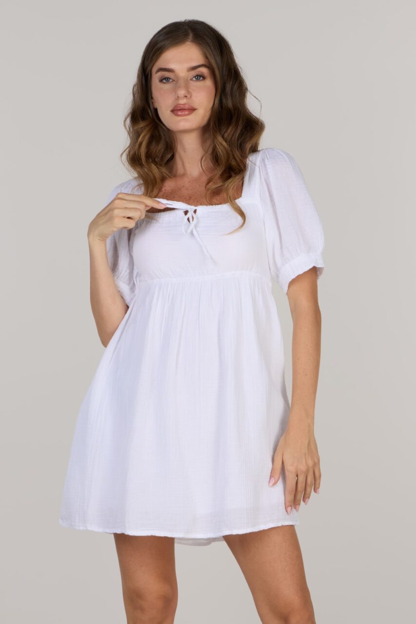 Princess Puff Sleeve Short Dress