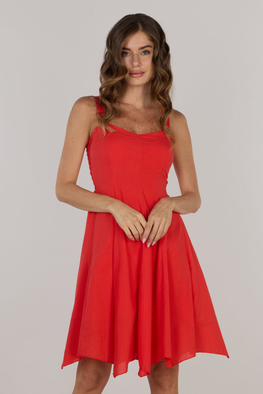 Eva fit & flare short dress