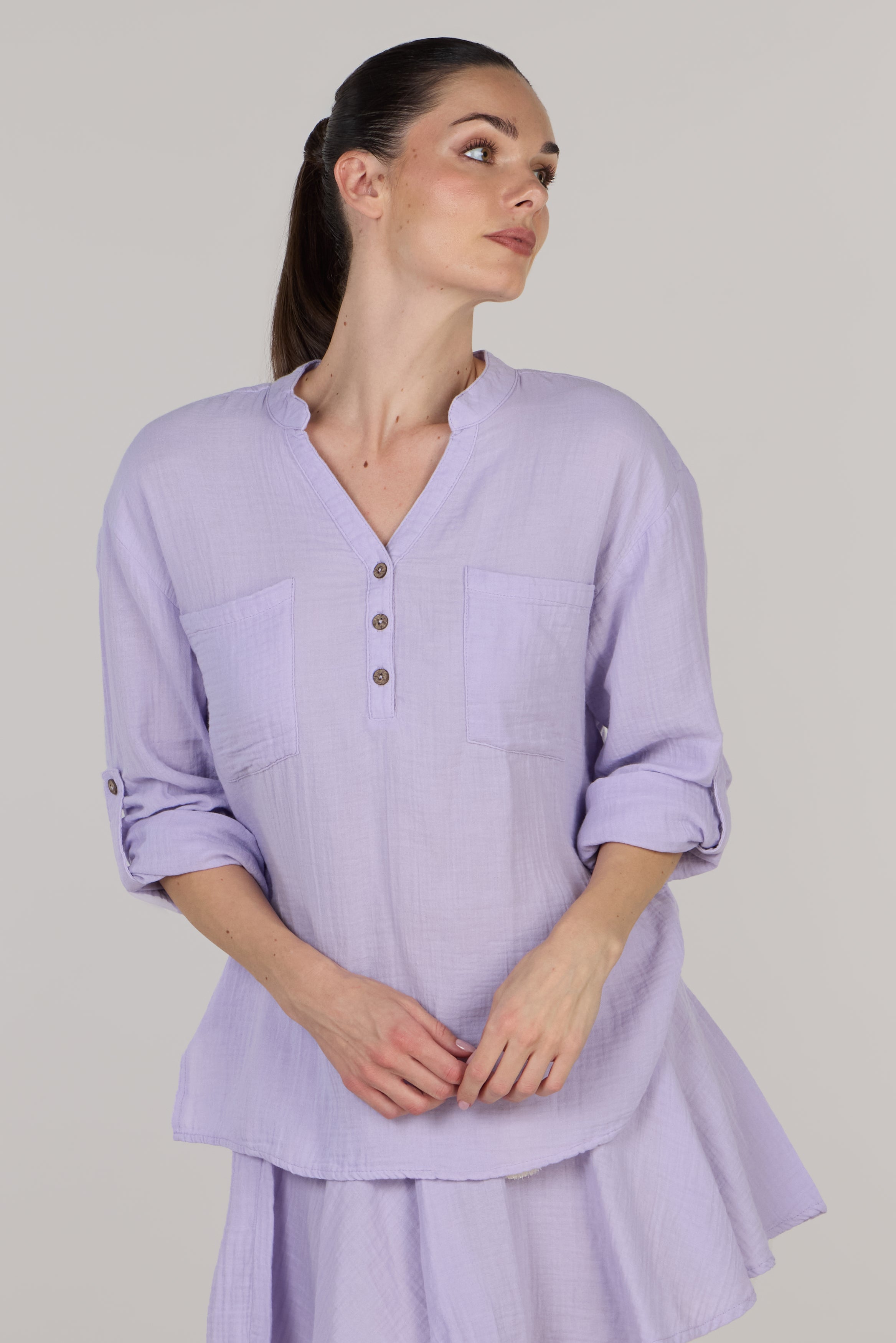 KATTY V-NECK LONG SLEEVE TOP