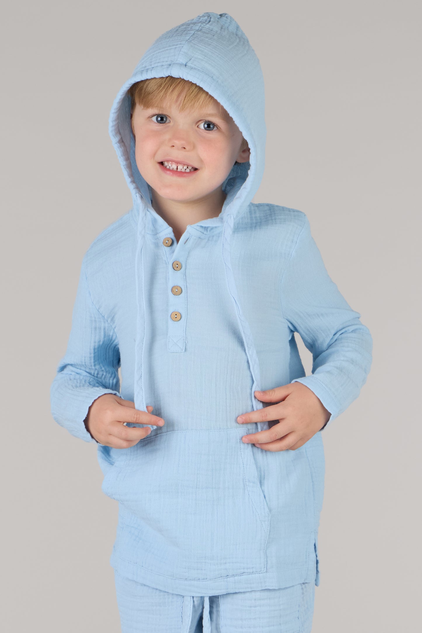 KIDS HOODIE SHIRT DC-ICE BLUE
