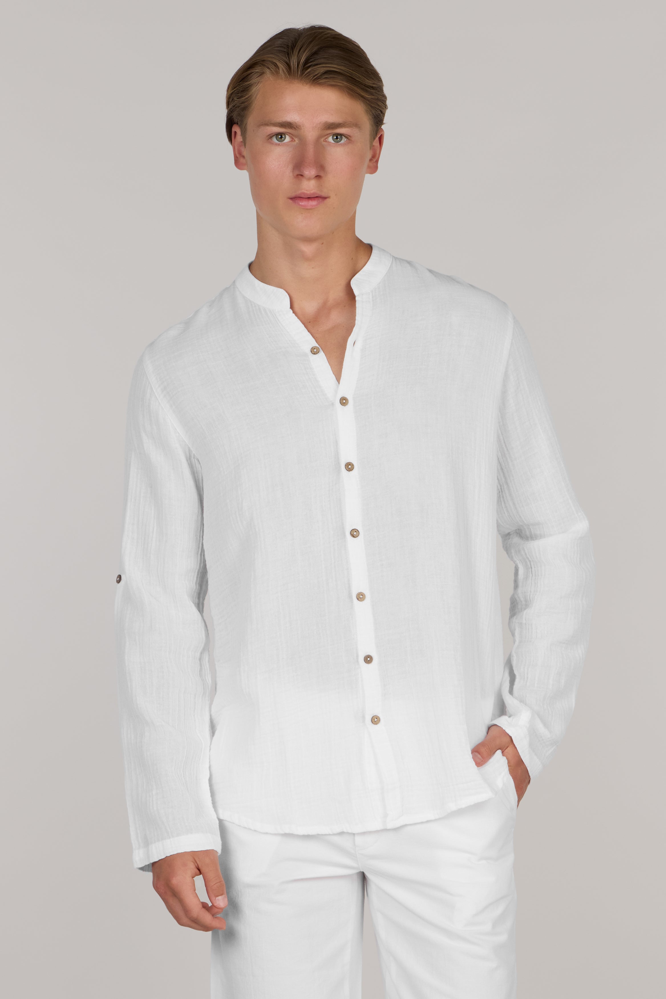 IGOR MANDARIN COLLAR SHIRT