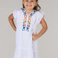 KIDS SHOLDIE DRESS-WHITE