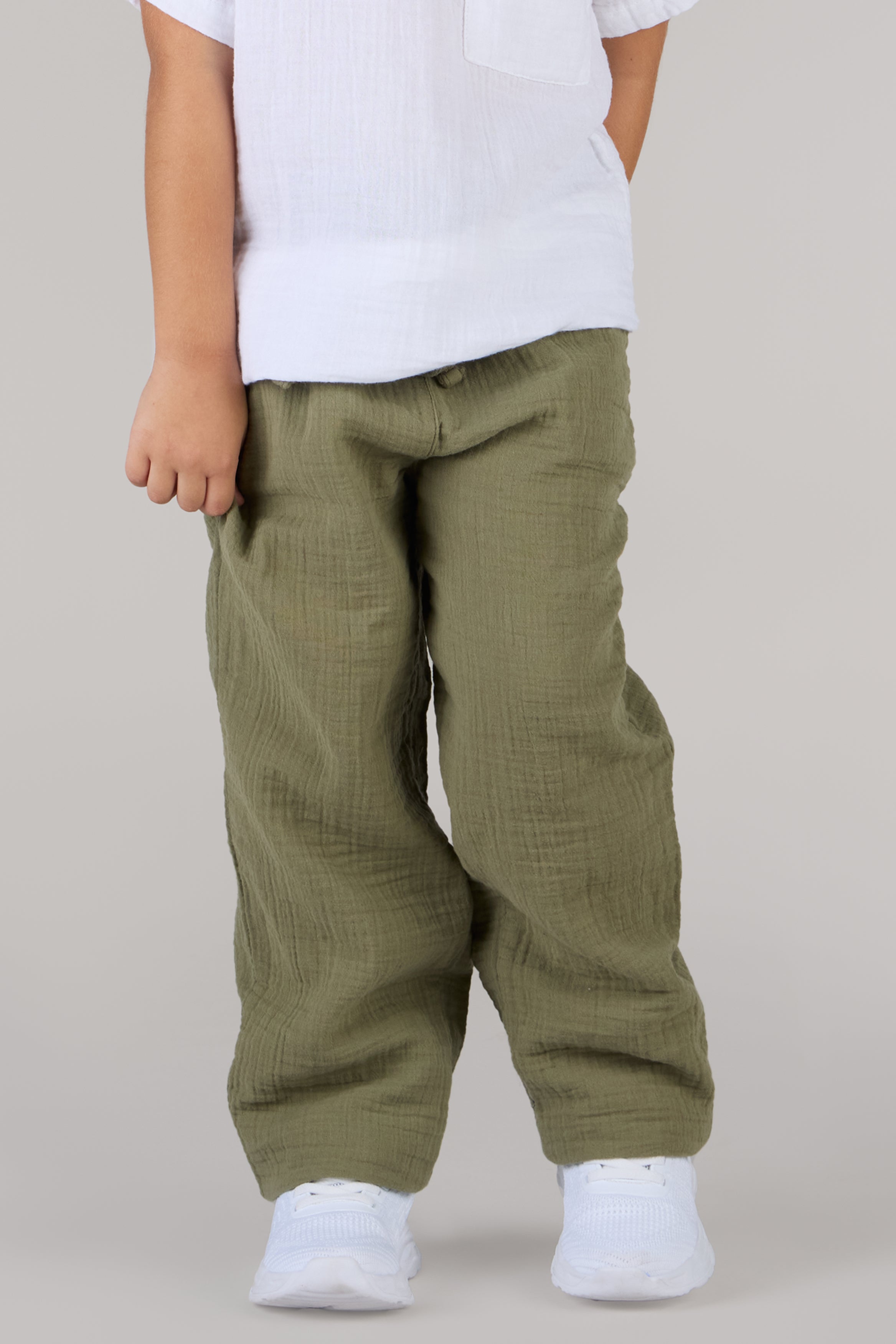 KIDS TROUSERS DC-OLIVE